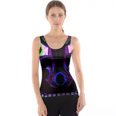 Demon Ethnic Mask Extreme Close Up Illustration Tank Top by dflcprintsclothing