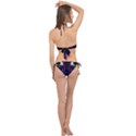 Demon Ethnic Mask Extreme Close Up Illustration Cross Front Halter Bikini Set View2