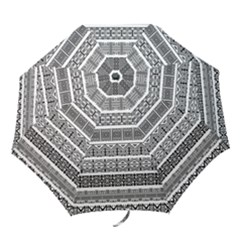 Borders Ikat Ethnic Frame Tribal Folding Umbrellas
