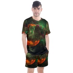 Space Cosmos Galaxy Universe Sky Men s Mesh Tee And Shorts Set