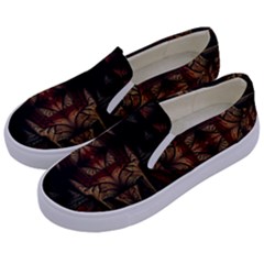 Fractal Fantasy Texture Pattern Kids  Canvas Slip Ons