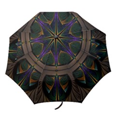 Fractal Abstract Background Pattern Folding Umbrellas
