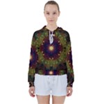 Art Abstract Fractal Pattern Women s Tie Up Sweat
