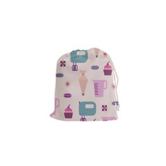 Seamless Bakery Vector Pattern Drawstring Pouch (xs)
