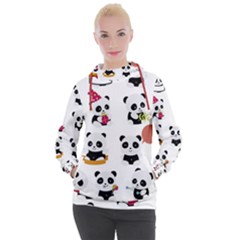 Playing Pandas Cartoons Women s Hooded Pullover by Vaneshart