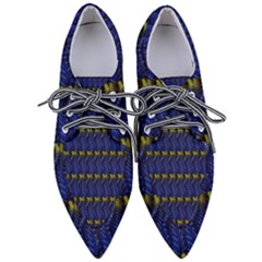 Blue Illusion Pointed Oxford Shoes