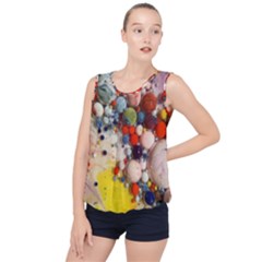 Colorful Choas Bubble Hem Chiffon Tank Top