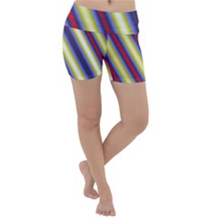 Colorful Strips Lightweight Velour Yoga Shorts