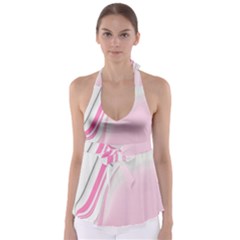 Modern Pink Babydoll Tankini Top by Sparkle