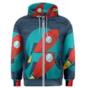 Rocket With Science Related Icons Image Men s Zipper Hoodie View1