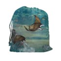 Awesome Steampunk Manta Rays Drawstring Pouch (2XL) View2