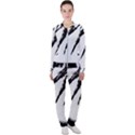 Black And White Tropical Moonscape Illustration Casual Jacket and Pants Set View1