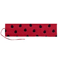 Seamless Watermelon Surface Texture Roll Up Canvas Pencil Holder (l)