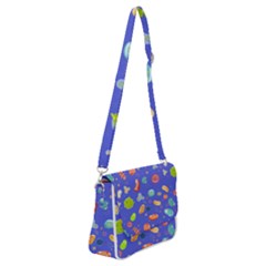 Virus Seamless Pattern Shoulder Bag With Back Zipper