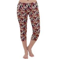 Swimmer 20s Pink Capri Yoga Leggings by snowwhitegirl