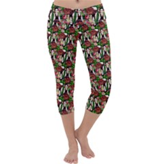 Swimmer 20s Green Capri Yoga Leggings by snowwhitegirl