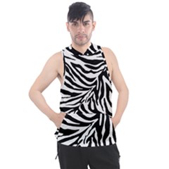 Zebra 1 Men s Sleeveless Hoodie