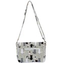 Cute cat seamless pattern Shoulder Bag with Back Zipper View3