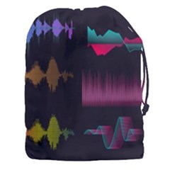 Colorful-sound-wave-set Drawstring Pouch (3xl)