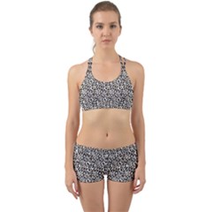 Leopard Spots Pattern, Geometric Dots, Animal Fur Print Back Web Gym Set by Casemiro