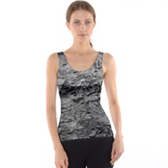 Black And White Texture Print Tank Top