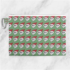 Comic Head Skull - Hat Red - Cartoon Skull Canvas Cosmetic Bag (xl) by DinzDas