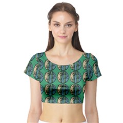 Bamboo Trees - The Asian Forest - Woods Of Asia Short Sleeve Crop Top by DinzDas