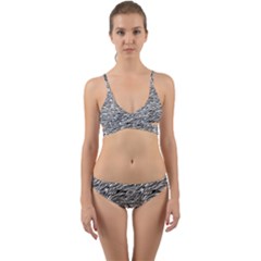 Zebra Pattern - Zebras And Horses - African Animals Wrap Around Bikini Set by DinzDas