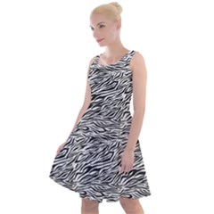 Zebra Pattern - Zebras And Horses - African Animals Knee Length Skater Dress by DinzDas