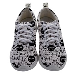 Cute Cat Faces Pattern Athletic Shoes by TastefulDesigns