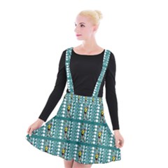 Volleyball Girl - Volleyball Oldschool Communist Suspender Skater Skirt by DinzDas