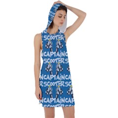 Scooter Captain - Moped And Scooter Riding Racer Back Hoodie Dress by DinzDas