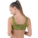 Abstract Flowers And Circle Front Tie Bikini Top View2