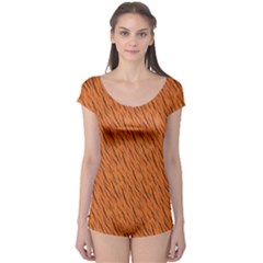 Animal Skin - Lion And Orange Skinnes Animals - Savannah And Africa Boyleg Leotard  by DinzDas