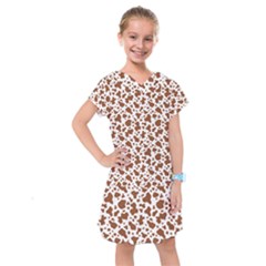 Animal Skin - Brown Cows Are Funny And Brown And White Kids  Drop Waist Dress by DinzDas