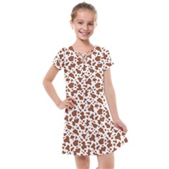 Animal Skin - Brown Cows Are Funny And Brown And White Kids  Cross Web Dress by DinzDas