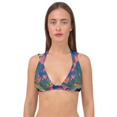  Brushstroke Skies Double Strap Halter Bikini Top by okhismakingart