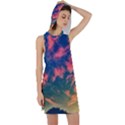  Brushstroke Skies Racer Back Hoodie Dress View1