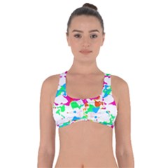 Bright Multicolored Abstract Print Got No Strings Sports Bra