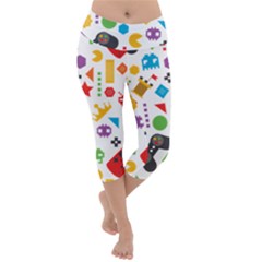 Gamer Lightweight Velour Capri Yoga Leggings