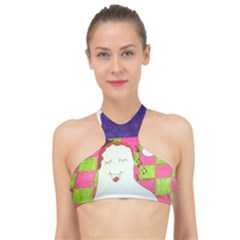 Circus Ghosts Sing High Neck Bikini Top by snowwhitegirl