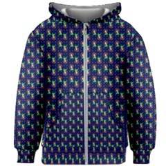 Headphones Girl Blue Kids  Zipper Hoodie Without Drawstring by snowwhitegirl