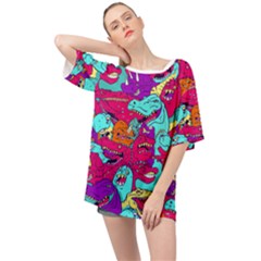 Dinos Oversized Chiffon Top by Sobalvarro