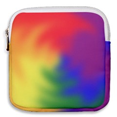 Rainbow Colors Lgbt Pride Abstract Art Mini Square Pouch by yoursparklingshop
