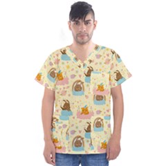 I Am Sleepy Men s V-neck Scrub Top