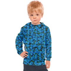 Blue Sakura Forest  Tree So Meditative And Calm Kids  Hooded Pullover by pepitasart