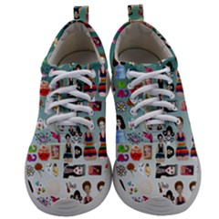 Kawaii Collage Teal  Ombre Mens Athletic Shoes by snowwhitegirl