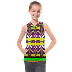 Colorful Shapes                                                Kids  Sleeveless Hoodie