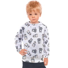 Cute Seamless Pattern With Koala Panda Bear Kids  Hooded Pullover by Amaryn4rt