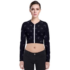 Vintage Car Motif Print Pattern Long Sleeve Zip Up Bomber Jacket